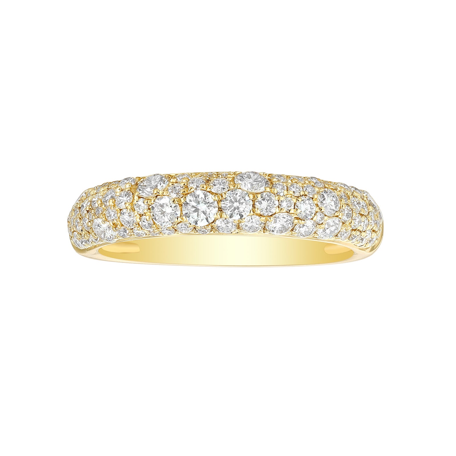 Glam Pavé Band Ring in rose gold — lab-grown diamond pavé (placeholder image)
